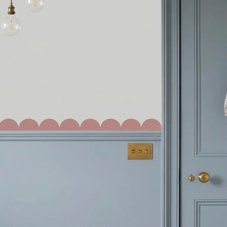 Block Coloured Scalloped Border Decal Wall Sticker - Image 4