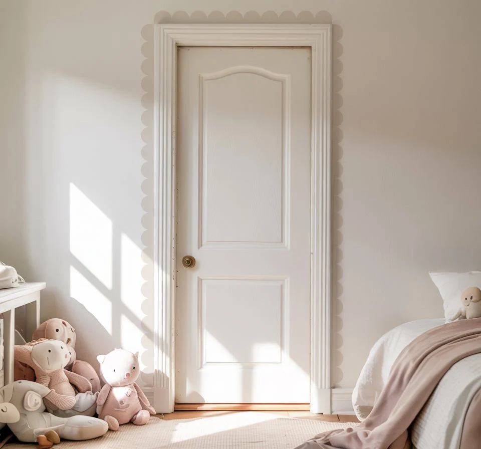 Block Coloured Scalloped Border Decal Wall Sticker - Image 5