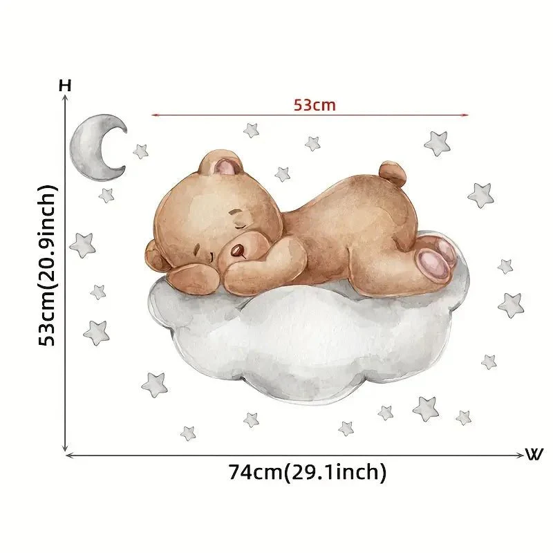 Dreamy Bear Nursery Wall Sticker - Image 3