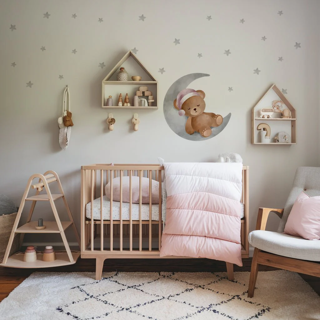 Sleepy Bear Nursery Wall Sticker - Image 5