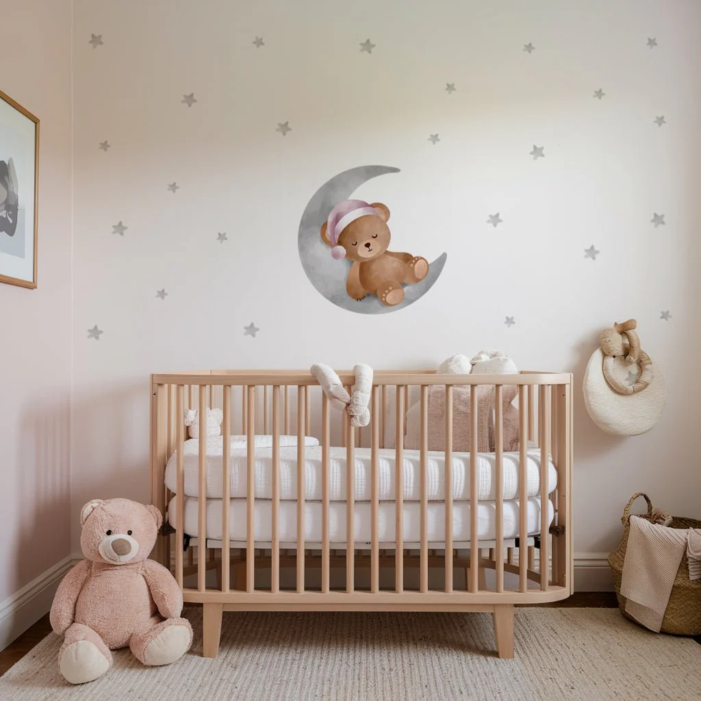 Sleepy Bear Nursery Wall Sticker - Image 6