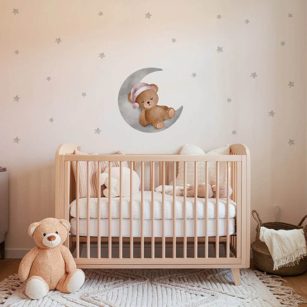 Sleepy Bear Nursery Wall Sticker - Image 7