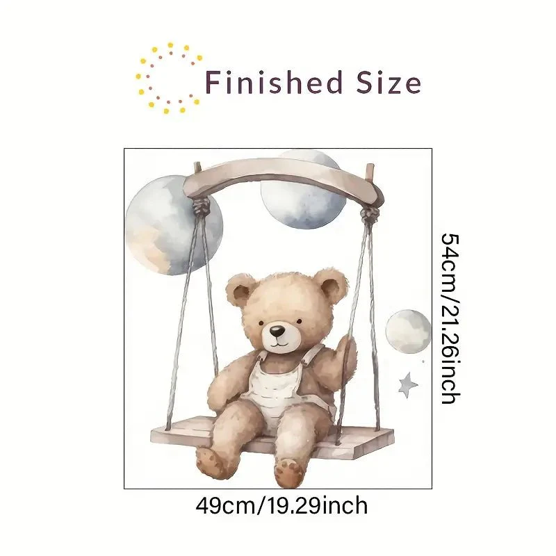 Swinging Bear Nursery Wall Sticker - Image 3