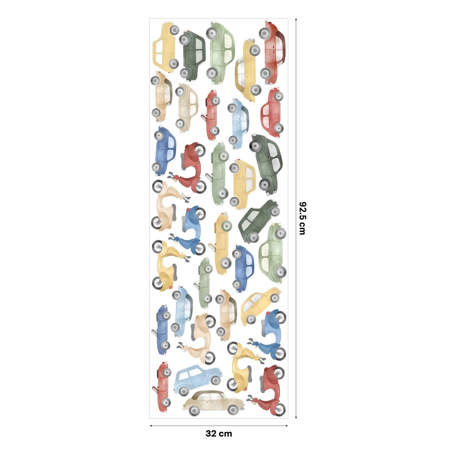 Vintage Cars & Scooters Nursery Wall Stickers - Image 5