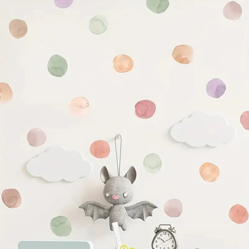 Watercolour Polka Dots Nursery Wall Stickers - Image 3