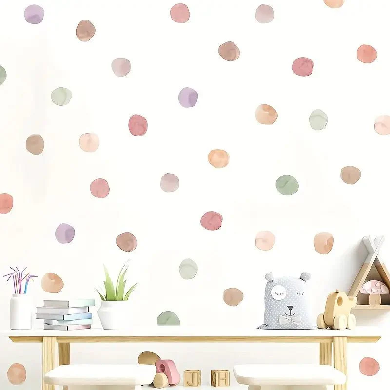 Watercolour Polka Dots Nursery Wall Stickers - Image 5