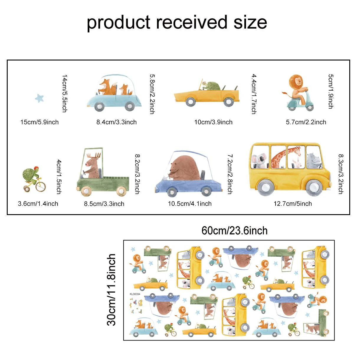 Zoo On The Move Nursery Wall Stickers - Image 3